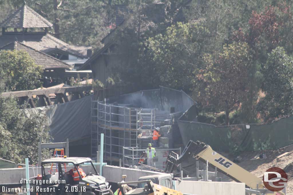 02.09.18 - Another team working on the wall at the Critter Country entrance.