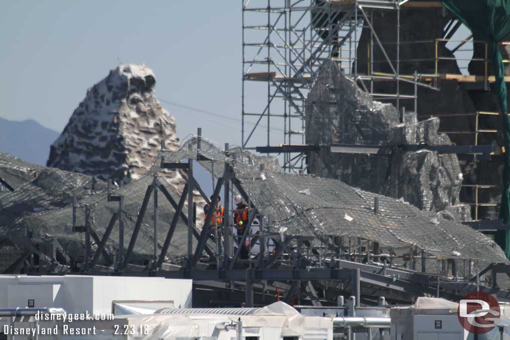 02.23.18 - A crew working on the wire mesh installation.