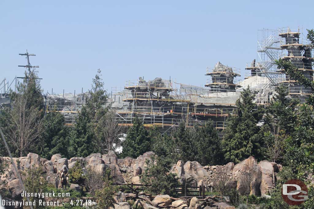 04.27.18 - The rock formations visible over the northern bank continue to take shape.