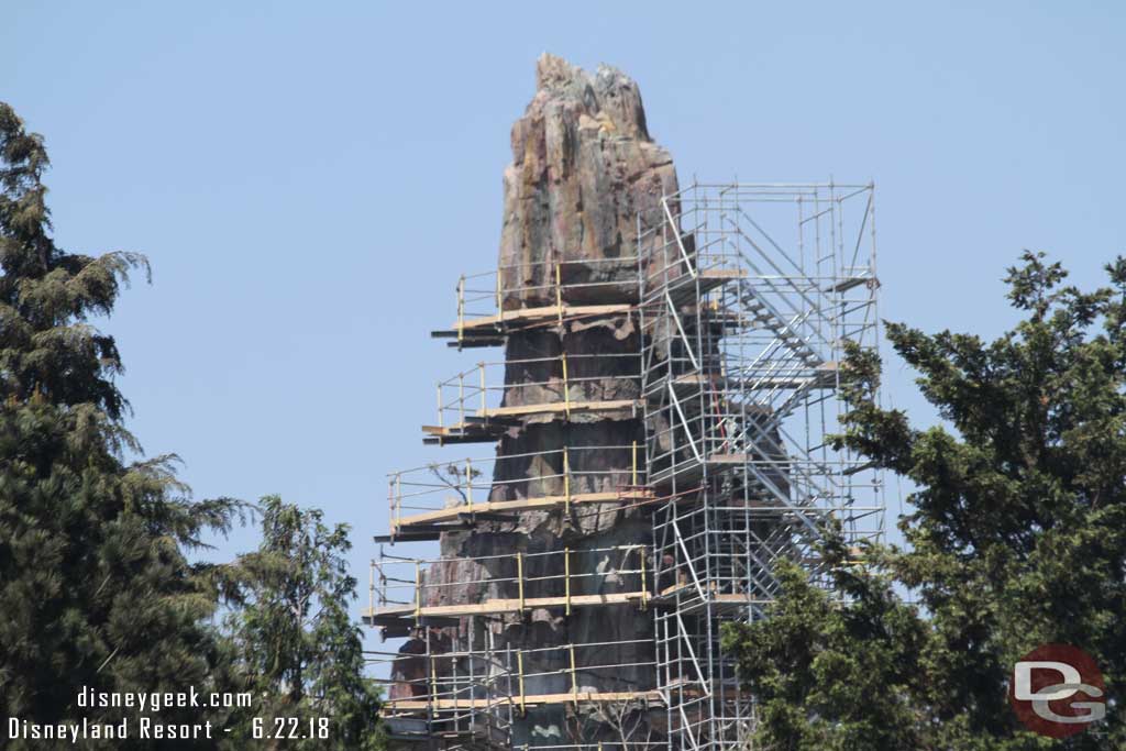 06.22.18 - Scaffolding and toothpicks are slowly being removed and holes patched from the original spires that went up. 