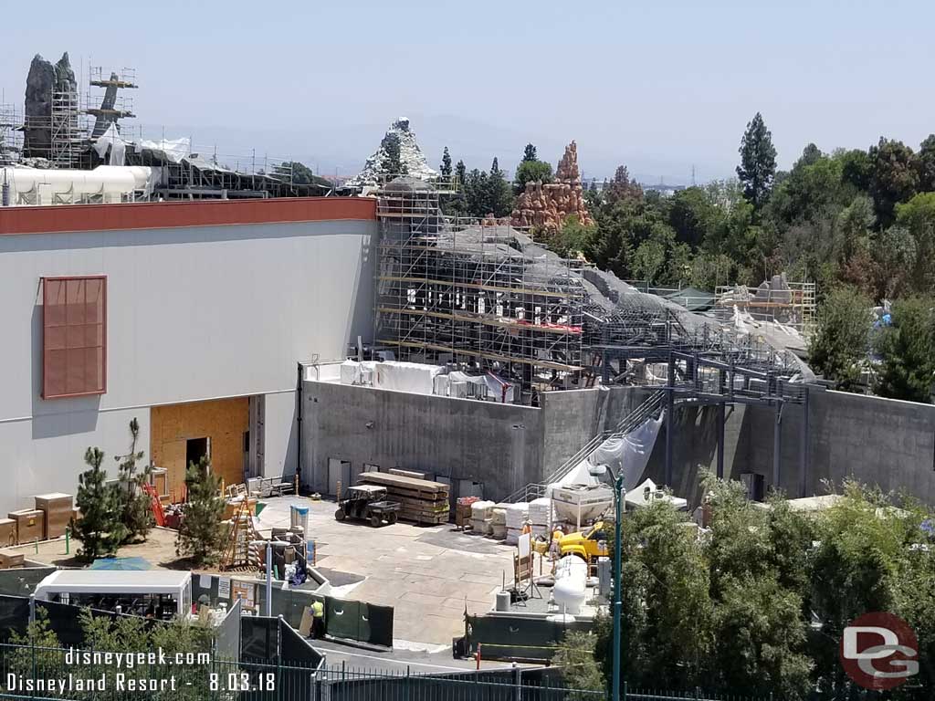 08.03.18 - A wider look at the area.  Notice the concrete supplies being staged below.