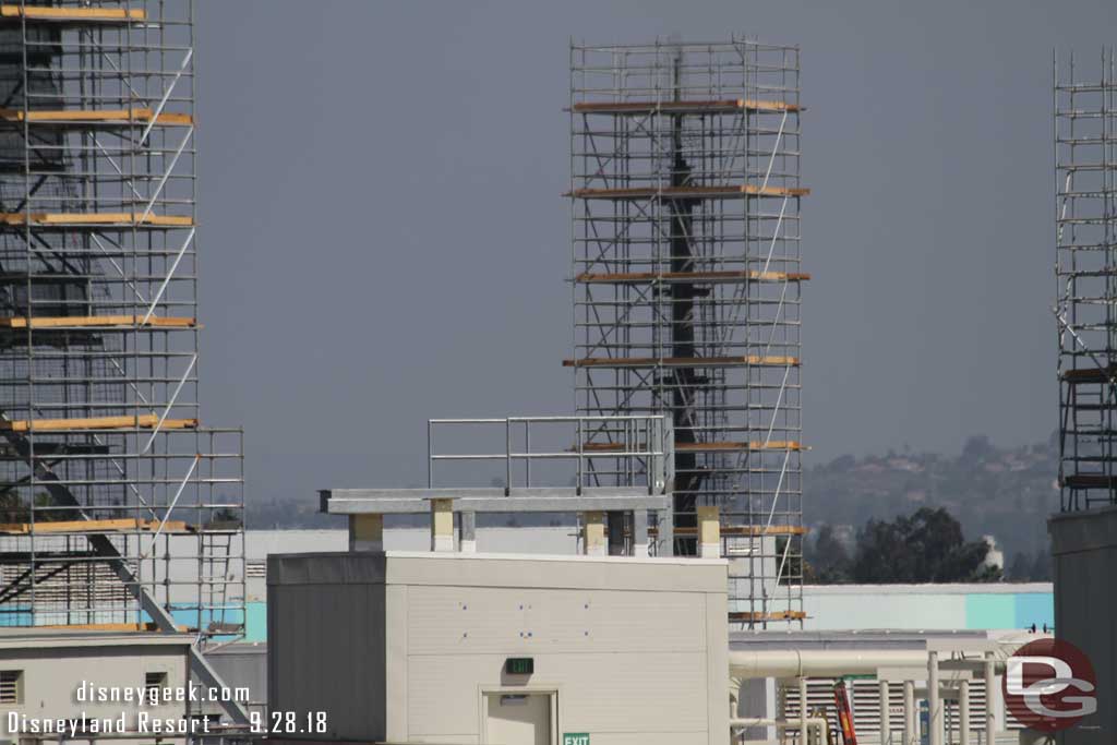 09.28.18 - One spire was removed.  Here you can see the steel pads it was bolted to.