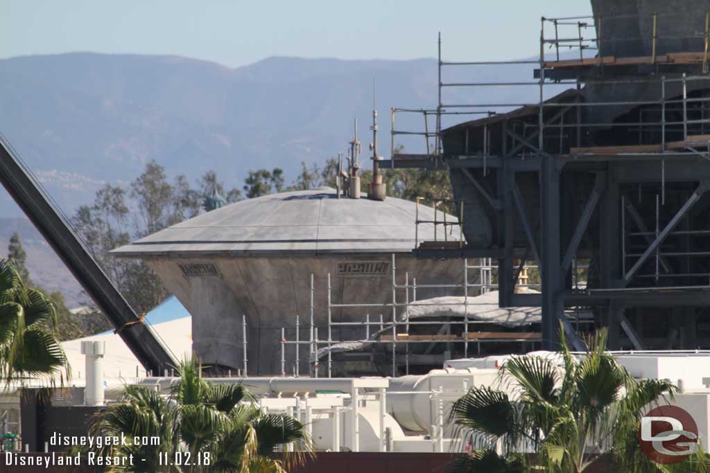 11.02.18 - Scaffolding appears down from the top of the structure in the center of the picture.