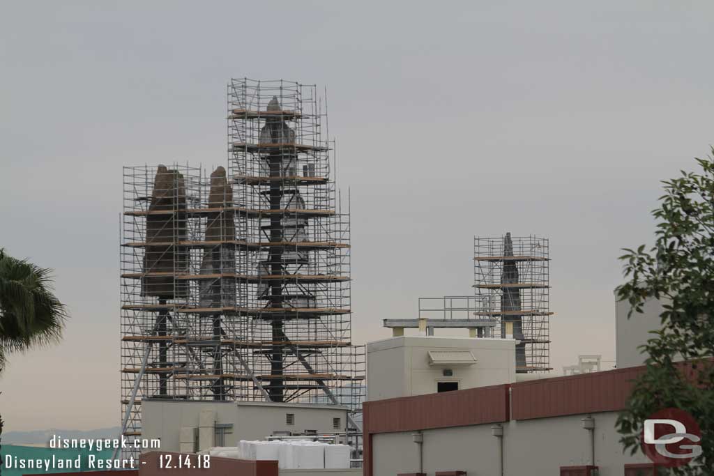 12.14.18 - Some visible progress on the background spires this visit.