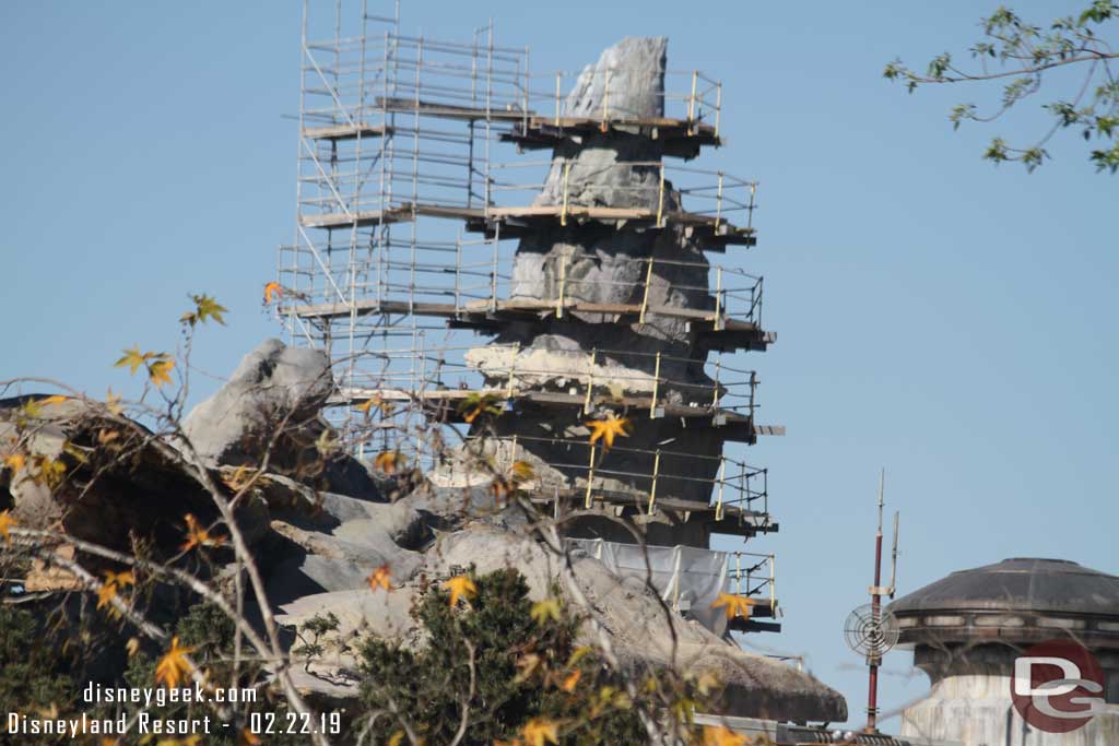02.22.19 - The park side of the formation that still has the most scaffolding on it.