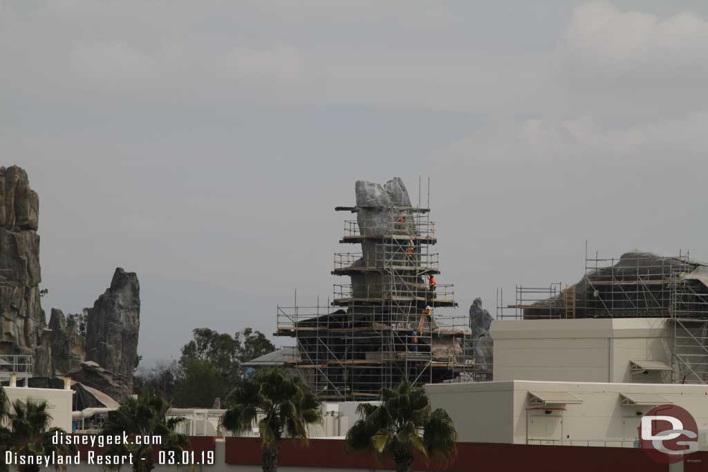 03.01.19 - This crew was removing some of the scaffolding so they can start the toothpick/support removal.