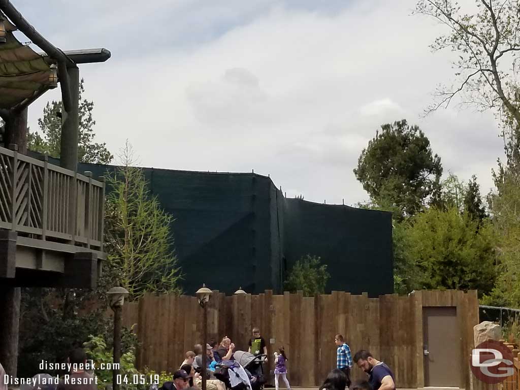 04.05.19 - Walls have been pushed out on the trail from Critter Country by the Hungry Bear.
