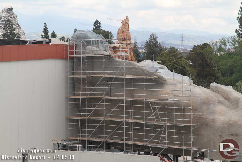 04.05.19 - They are wrapping up the rock work on the top portion of this section.