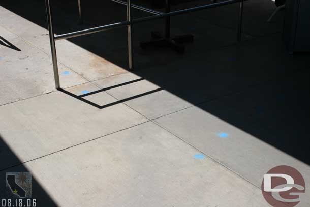 08.18.06 - Noticed some blue paint dots on the ground