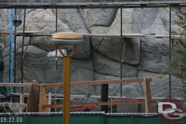 09.22.06 - Here is a better shot taken from the Autopia queue, looks like the rockwork is nearing completion