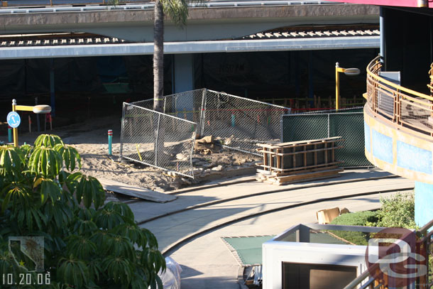 10.20.06 - A closer look at the hole in the Autopia fence