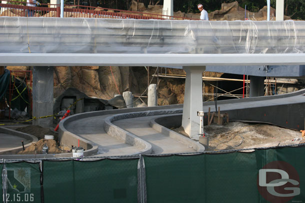 12.15.06 - A couple shots now of the monorail ramp start/end