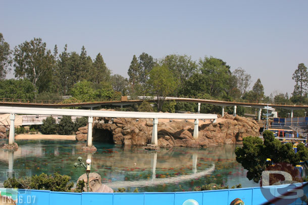 03.16.07 - An overview of the lagoon as the monorail is pulling into the station