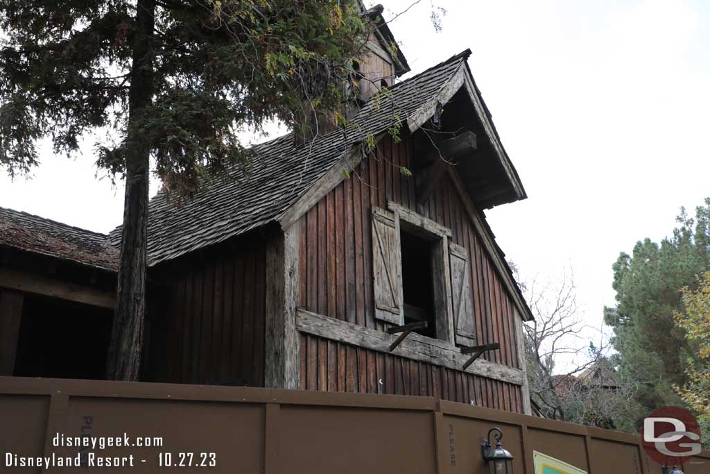 10.27.23 - No work on the entry building exterior yet, you could hear them working inside.