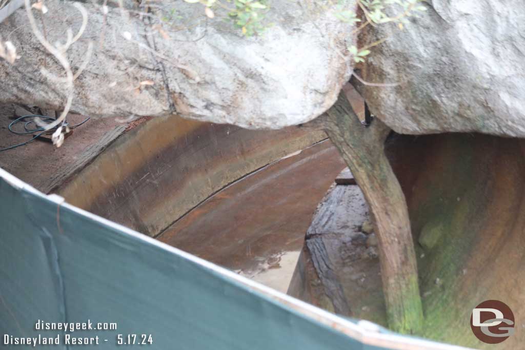 5.17.24 - Some water in the flume from testing earlier, nothing going on at the moment.