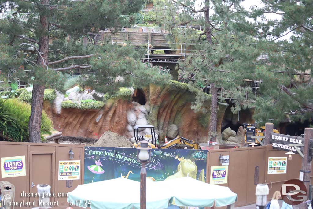 5.17.24 - You cannot see much of the Critter Country work, but the walkway has been torn up to be redone.