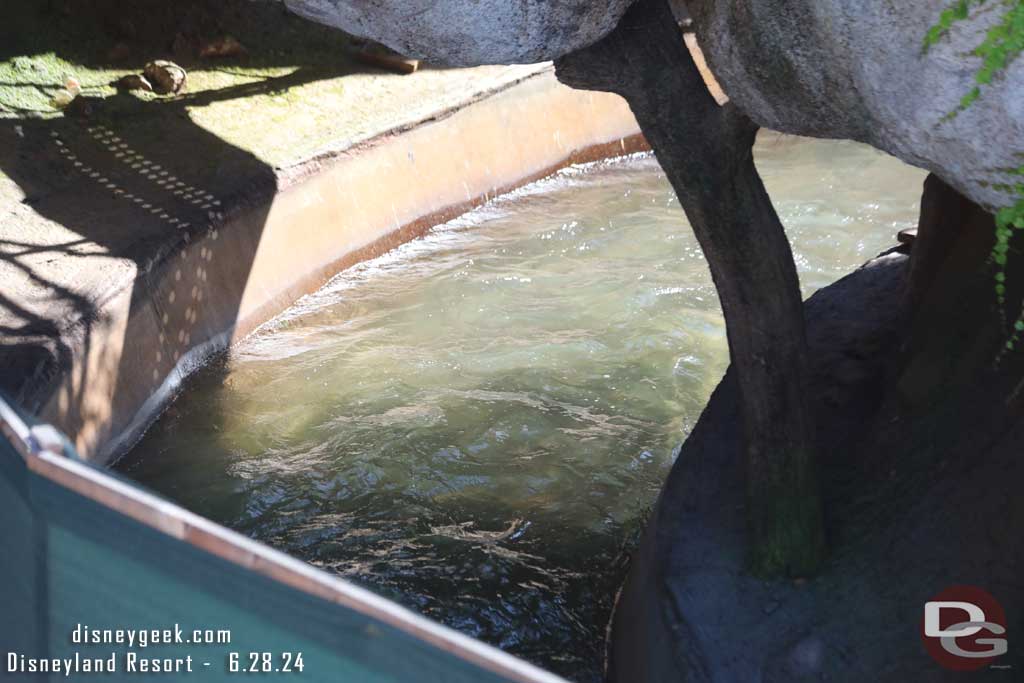 6.28.24 - Water in the flume this visit, no sign of logs on our cruise by