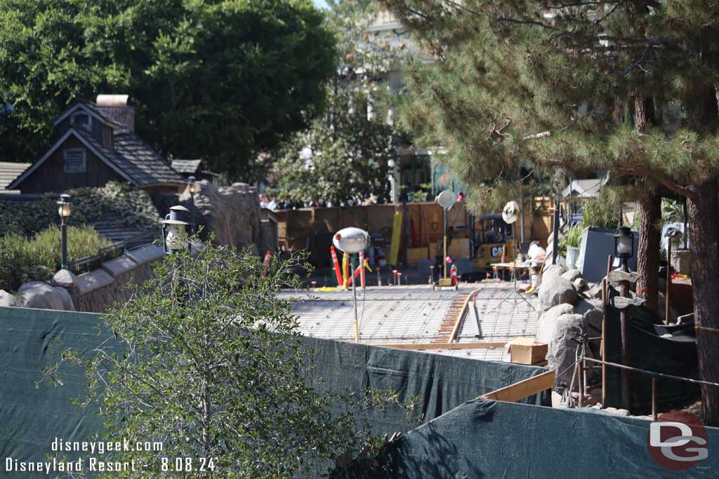 8.08.24 - Looking back at the bridge rebar is in and it looks ready for concrete