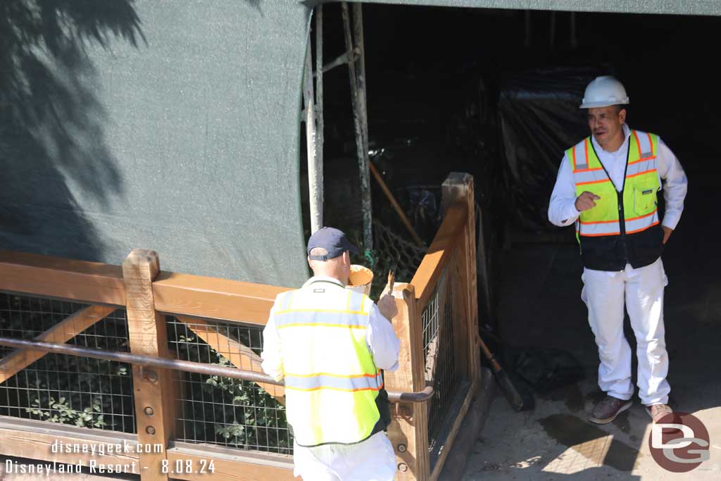 8.08.24 - Repainting the fence along the walkway near the restrooms