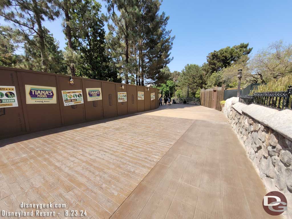 8.23.24 - Looking into the land you can see new concrete on the other side of the bridge heading to the Canoes too.