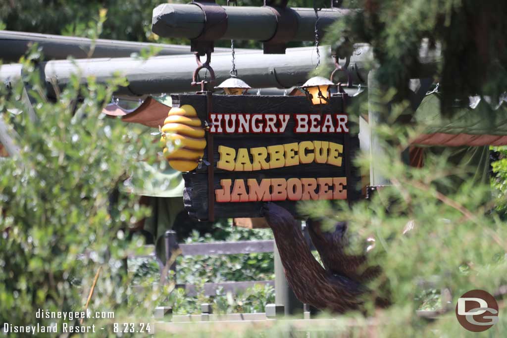 8.23.24 - The sign has been updated with the new Hungry Bear Barbecue Jamboree name