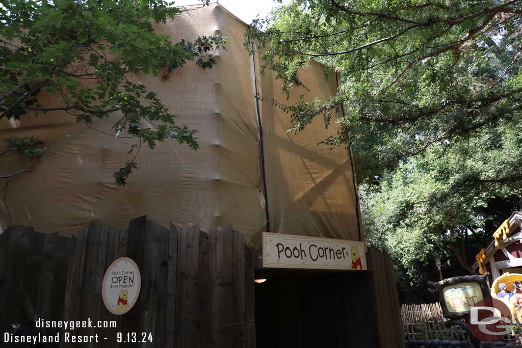 9.13.24 - Pooh Corner is still under wraps.