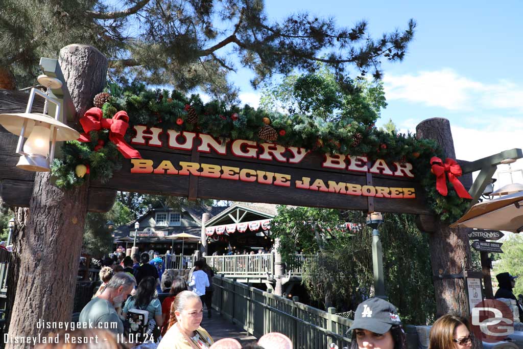 11.01.24 - The Hungry Bear has opened with a new BBQ menu, and is decorated for Christmas