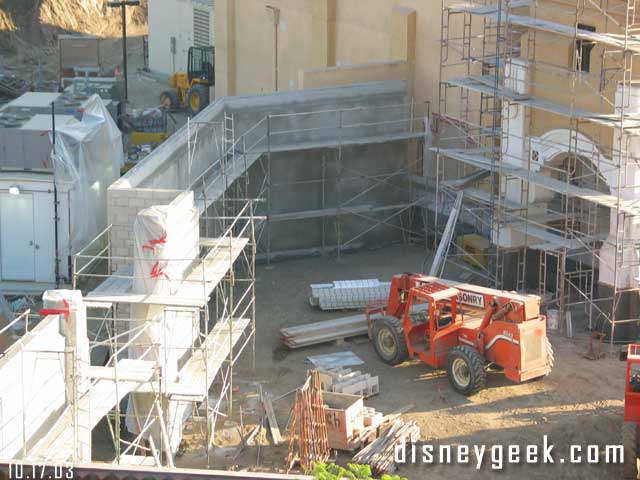 10.17.03 - Work continues on the side wall
