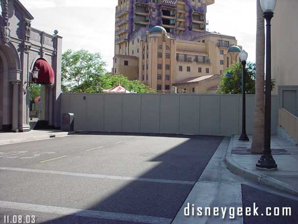 11.08.03 - Looks like the entrance way will be done when the Hyperion reopens on the 14th