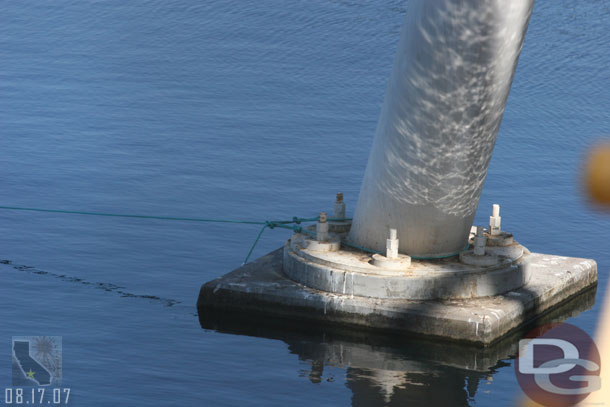 08.17.07 - Here is one of the spots they are tied down on the Sun Wheel support
