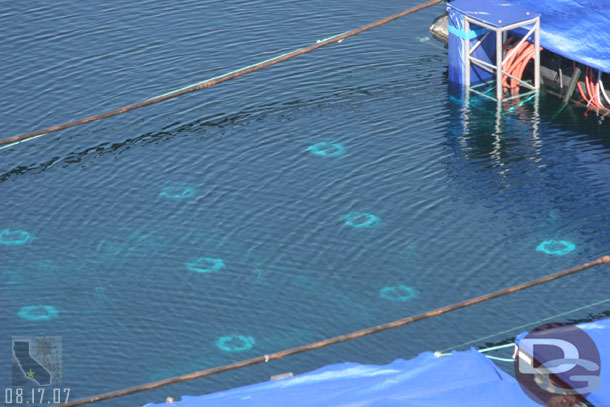 08.17.07 - From the Sun Wheel you can see what appears to be fountains in the middle of the rafts