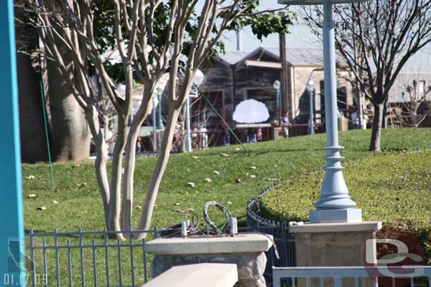 01.17.09 - Noticed one of the light poles has been removed from the cove area..  the only visible sign of progress