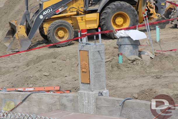 8.16.09 - A design plate on one of the light columns
