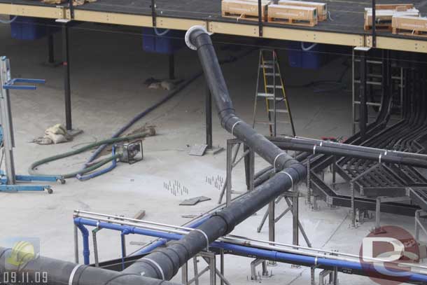 9.11.09 - Here you can see another of the pipes.  Notice where the supports are going to be installed