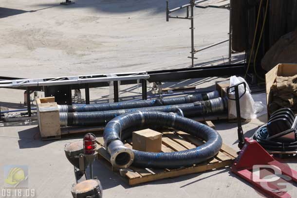9.18.09 - Wonder if these are the hoses that will connect the feed lines to the platform?  Or just some other connection