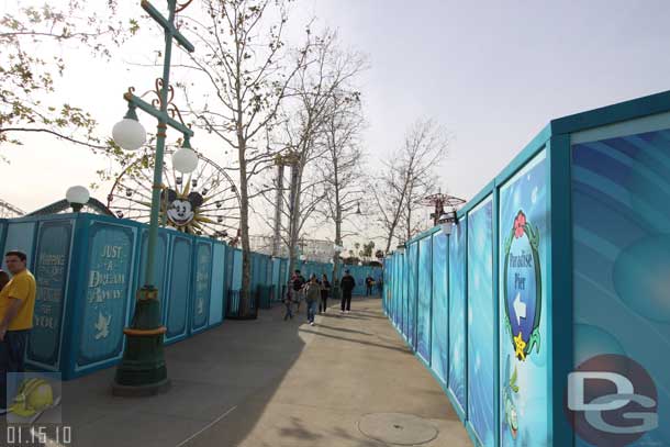 01.15.10 - Also the walkway to the Zephyr has been moved closer to the water and you now walk by the new trees