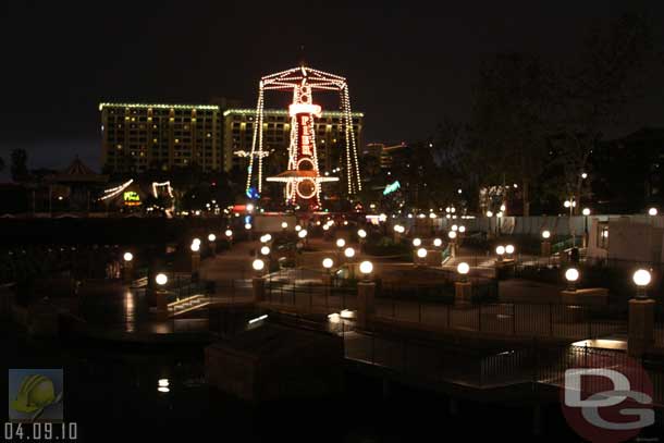 4.09.10 - The park lit up at night, ready for its public debut tomorrow.