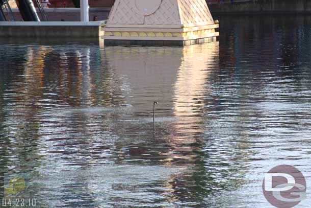 4.23.10 - One small pipe stuck up above the water still