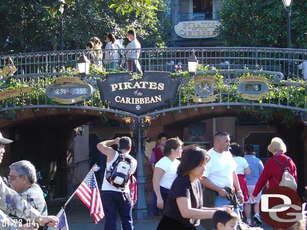 Taken - 2:04pm - Pirates wait times