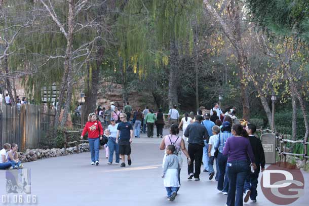 Taken - 3:54pm - A fair number of guests walking the Big Thunder trail