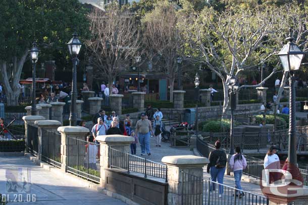 Taken - 3:02pm - Turning to the left the walkways around the Rivers of America