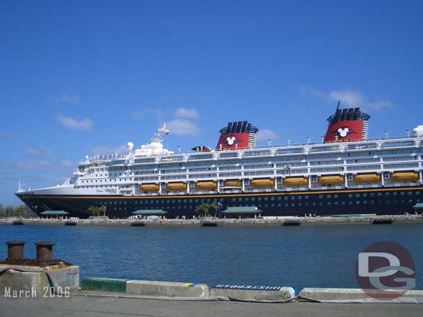 The ship in port at Nassau