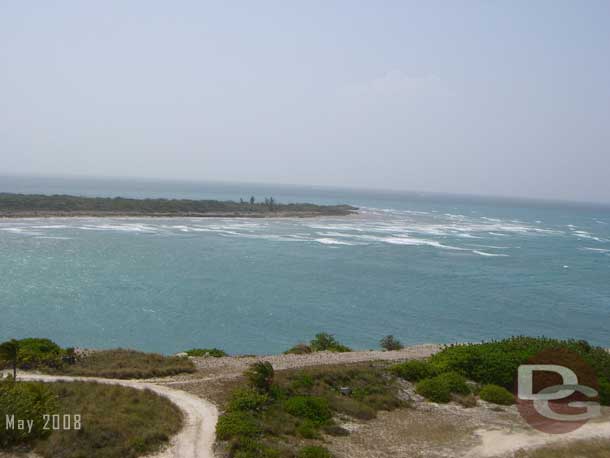 Looking out at Castaway Cay from the ship.