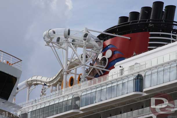 Heading back on baord.  Here you can see the line for the Aquaduck.