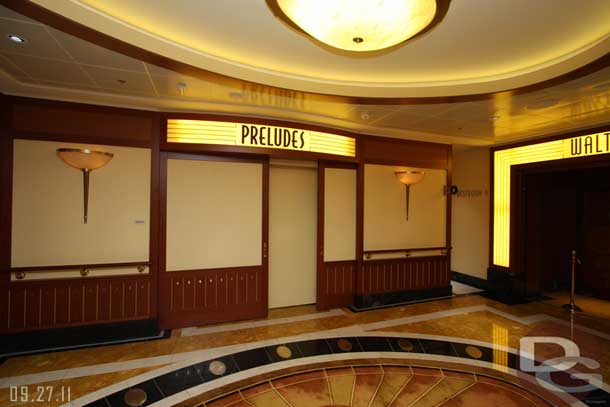 The lobby area for the Walt Disney Theatre.