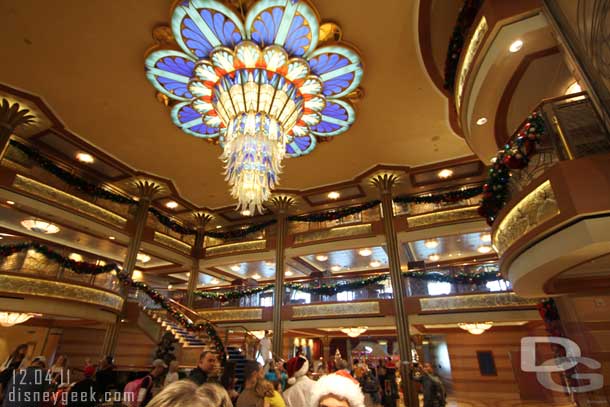 And beyond the main lobby atrium.  All decked out of the holidays.