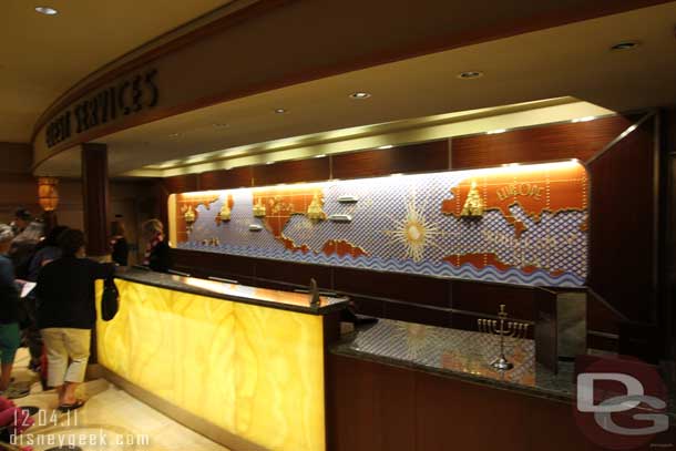 The guest service counter.