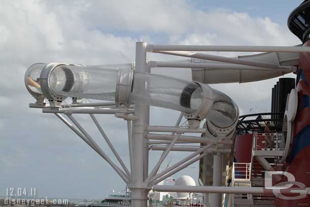 Turning back to the ship.. here is a view of the Aquaduck.  We are looking forward from the sports deck.