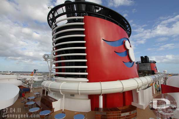 This is the final turn of the Aquaduck wrapping around the funnel.