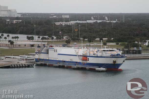 A NASA recovery ship.